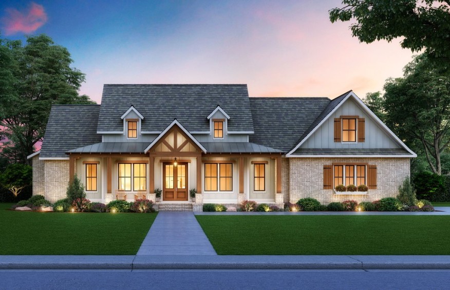 Stylish House Plans with Brick Curb Appeal for 2021