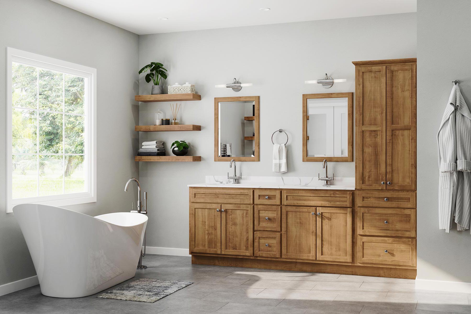 Trend Alert: Light Wood Bathroom Vanities